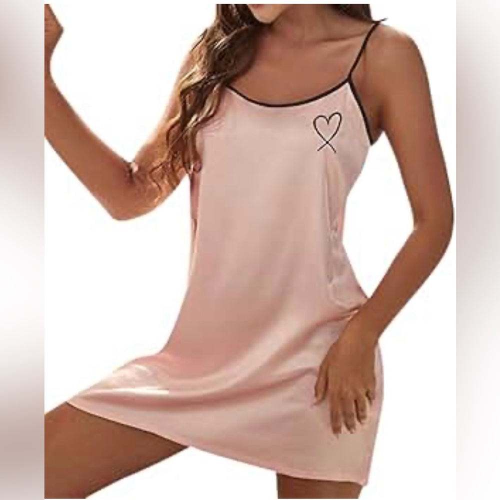 Women’s Heart Pink Nightgown Dress